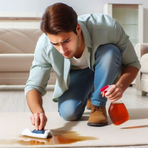 نحوه پاک کردن لکه چای از فرش
